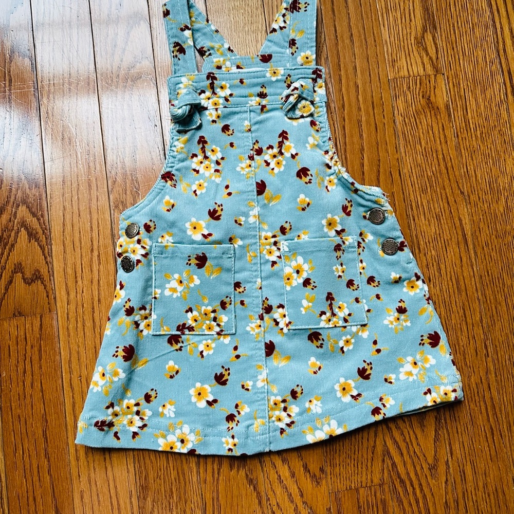 Tahari Blue and Yellow Overalls with Playful Design